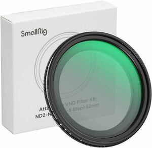 SmallRig 取り付け可能 VND フィルター ND2-ND32 (1-5 ストップ) 52mm 4215