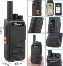 Olywiz 825 トランシーバー 無線機2500mAh表示画面 携帯型 (登録局)2W 超長距離タイプ 簡易操作 災害地震 緊急対応 2台_画像2