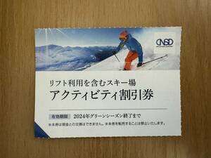 日本駐車場開発 株主優待券 スキー場リフト アクティビティ割引券1枚 栂池/白馬岩岳/白馬八方尾根/鹿島槍など【即決】