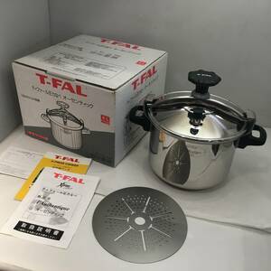 ■未使用 T-FAL ティファール オーセンティック 圧力鍋 6L 4〜6人用 22cm セブジャパンアルミ製 直火用 レシピブック 説明書付 保管品■