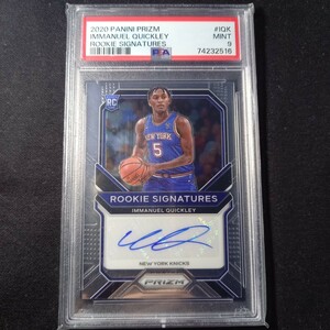 【RC】 イマニュエル・クイックリー 2020-21 Panini Prizm Rookie Signatures Auto PSA 9 IMMANUEL QUICKLEY ラプターズ　直筆サイン