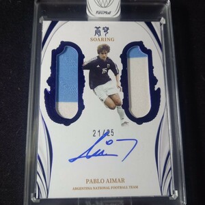 【25シリ】パブロ・アイマール 直書きサイン 2022 Fansmall Argentina Pablo Aimar Soaring Dual Patch Auto(On Card) /25 直筆サイン