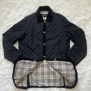 BURBERRY BLACK LABEL バーバリーブラックレーベル キルティングジャケット ノバチェック M コート ブルゾン コーデュロイ襟