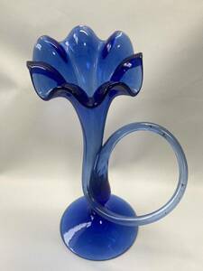 琉球ガラス フラワーベース 花瓶 花器 インテリア ビンテージ レトロ アンティーク 発送サイズ80