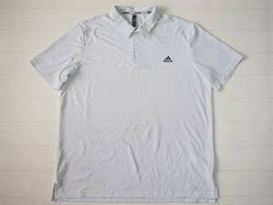 ☆送料無料☆ adidas アディダス USA直輸入 古着 半袖 ボーダー ロゴ ポロシャツ メンズ 2XL ネイビー トップス 中古 即決