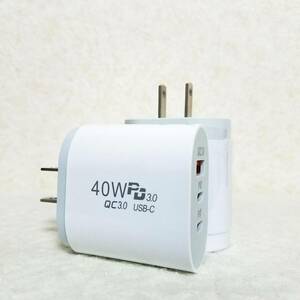 40W PD対応 急速充電器★3ポート★iPhone★Android★PD20w×2★1年保証