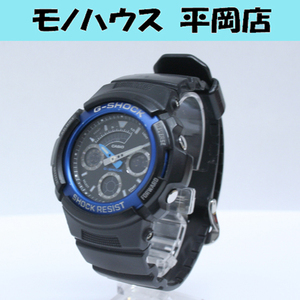 動作品 CASIO G－SHOCK GW-591-2AJF アナログデジタル ブラック×ブルー 24年2月電池交換 札幌市 清田区 平岡