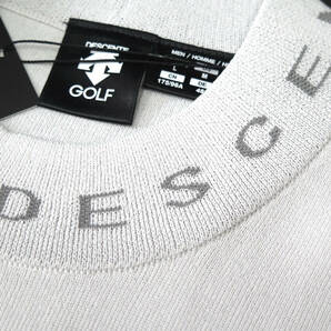  ●デサントゴルフ DESCENTE GOLF●新品 アセテートナイロンモックネックニットシャツ グレー/O 定価15400円の画像7