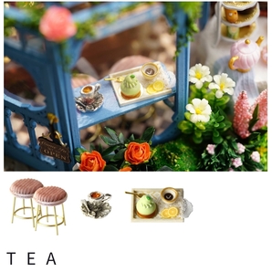 ★☆送料無料◆DIYドールハウス ミニチュア★手作りキットセット ミニチュア ROSE GARDEN TEA HOUSE☆★の画像6