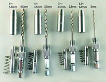 センター出し用 ドリルビット ヒンジ 蝶番 取り付けセンター出し用 木工用 皿ネジ 下穴用 ドリル ガイド４本/セット_画像2