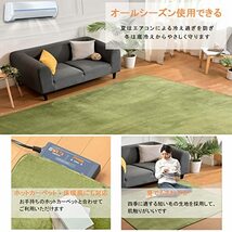 ラグ カーペット 低反発 ラグマット 3畳 厚手15mm 190x240cm 滑り止め付 洗える 防音 床暖房 ホットカ_画像4