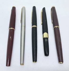 万年筆 5本まとめ MONTBLANC モンブラン Pilot パイロット Sailor セイラー Platinum プラチナム 18k 14k ワイン シルバー ブラック