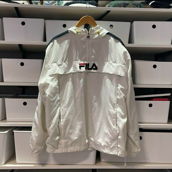 【FILA】 ナイロン切替アノラック ZIP FIVE　男女兼用　L