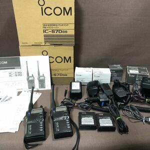 460 　2台セット　付属多数　 ICOM アイコム DUAL バンド IC-S7D /BC74/BC73/ＢＣ77/CP-12/HM46/ＨＭ54/CP-112　現状品