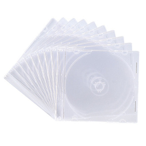 送料無料　10枚セット　CDケース　DVDケース　スリムタイプ　プラスチックケース　