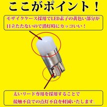 車検対応 SUZUKI キャリー キャリィ DA16T DA63T ポジション球 ポジションランプ スモール球 パーツ 2個 LED T10 無極性 ホワイト_画像2