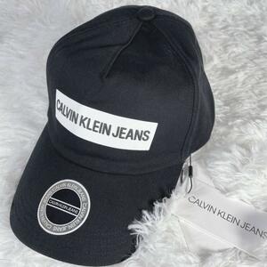 未使用 カルバンクラインジーンズ CALVIN KLEIN JEANS キャップ 帽子 ロゴ ブラック