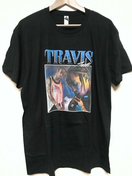 Travis Scott トラヴィス スコット ブラック Tシャツ ヒップホップ USA Rap HipHop Trap 洋楽 black ラッパー 黒色 XL 送料無料