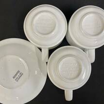K2541 アムウェイ コーニング　amway Corning　カップ＆ソーサー プレート 皿 コーヒーカップ USA製 平皿 洋食器 白 USA製_画像7