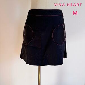 VIVA HEART ビバハート　ゴルフウェア　インナーパンツ付き　スカート　ブラック　M