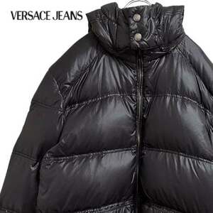 TB854さ@ VERSACE JEANS Aランク 美品 ショート丈 ダックダウンジャケット Mサイズ