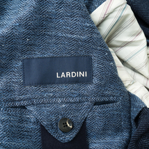 新品★ LARDINI コットン リネン ソフトジャージー ジャケット 48 送料込 イタリア製 メンズ ラルディーニ _画像8