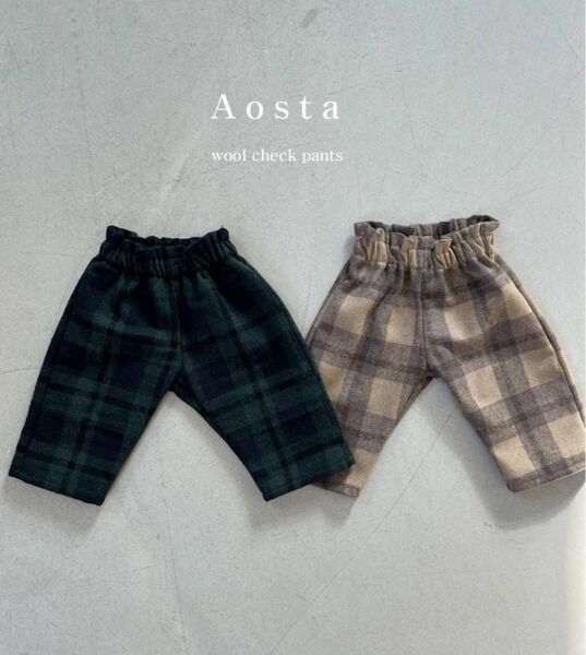 aosta wool check pants