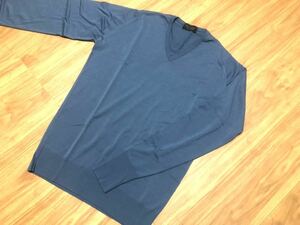 美品　JOHN SMEDLEY ジョンスメドレー ニット 長袖 Vネック　Sサイズ