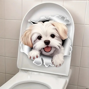  toilet toilet seal wall sticker pretty seal decal ( dog ) 33266