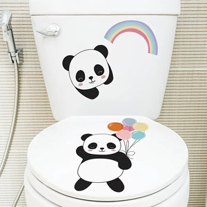  туалет туалет наклейка настенный стикер симпатичный наклейка переводная картинка ( Panda ) M104