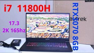 raytrek R7-TA-70 i7 11800H RTX 3070 17.3インチ　2K メモリ32GB SSD 1TB Office 2019Home and Business 