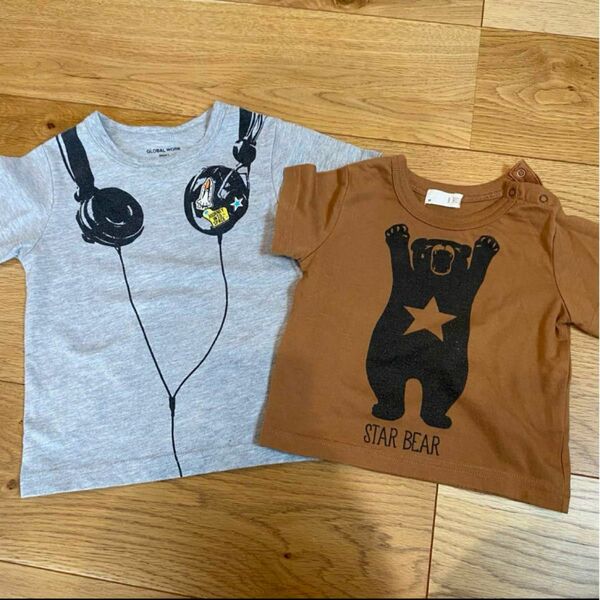 グローバルワーク　ｂ　room ビールーム　２枚セット　半袖Tシャツ Tシャツ 半袖　80 90 100