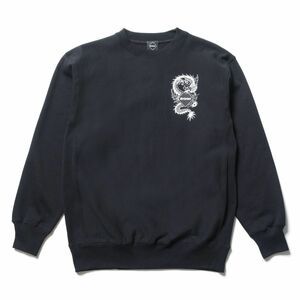 黒XL fcrb 24ss DRAGON TEAM CREWNECK SWEAT クルーネック　スウェット　ブリストル　ドラゴン