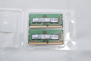 中古 SAMSUNG ノートPC用メモリ 8GB X 2 16GB SO-DIMM PC4 DDR4 3200 
