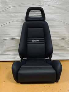 3.レカロ RECARO モジュラーLX-L 黒フェイクレザー張り替え 張替え 張替 ブラックシングルステッチ 両側ダイヤル