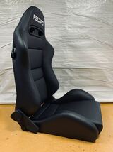 23.レカロ RECARO SR-4 黒フェイクレザー張り替え 張替え 張替 ブラックシングルステッチ 両側ダイヤル_画像5