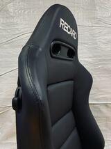 23.レカロ RECARO SR-4 黒フェイクレザー張り替え 張替え 張替 ブラックシングルステッチ 両側ダイヤル_画像6