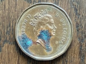 CANADA　カナダ　1セント　硬貨　直径1.89cm 厚味1.4mm　3g　D.G. REGINA　英国　エリザベス女王　1993年　平成5年　アクセサリー 送料無料