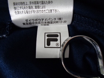 e186◆新品 FILA 長袖Tシャツ◆フィラ サイズL ネイビー FM4640 タグ付き ポリコットン ロンティー 刺繍ロゴ ゆうパケット発送 6B_画像9