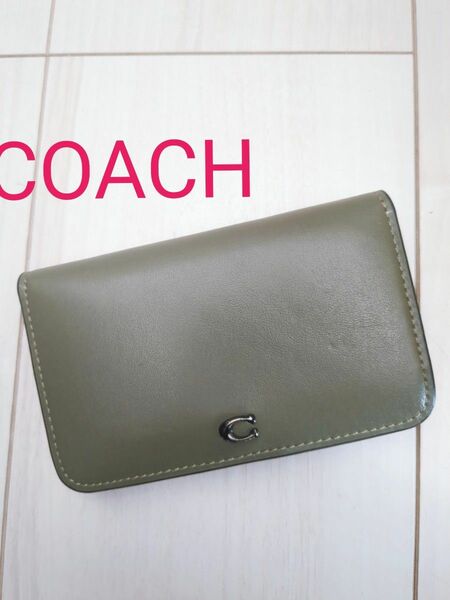 美品　COACH コーチ カードケース C4818 レディース レザー コインケース 小銭入れ ミニ財布 パスケース 定期入れ