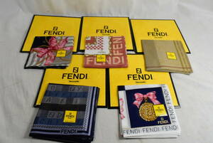 FENDI　フェンディ　ハンカチ　まとめ　5点　未使用品