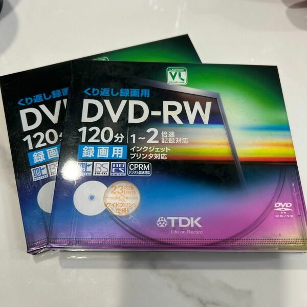 TDK DVD-RW 120分　録画用　2枚