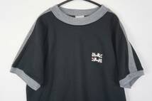 X577/Nepenthes london/90s/イギリス製/ラグランスウェットシャツ/半袖/ブラック系/91CM 36INサイズ_画像2