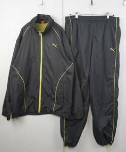 X858/PUMA/プーマ/セットアップ上下セット/トラックスーツ/トラックジャケット/トラックパンツ/ブラック系/メンズ/Lサイズ/上下セット