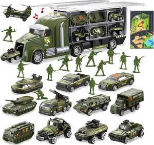 Military Green Carecoly truck army . vehicle set minicar set large storage car alloy made minicar car toy 