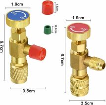 WETARENDA コントロールバルブ R22 R410A 2個セット 冷媒ボールバルブ エアコン チャージバルブ チャージバルブ_画像2