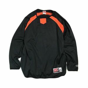 Rawlings ローリングス 長袖 Tシャツ 黒 ブラック ジャージ ユニホーム メンズ L US古着