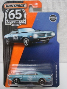 マッチボックス 限定！65TH ANNIVERSARY 70 プリマスクーダ PLYMOUTH CUDA