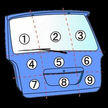 N-BOX カスタムG DBA-JF1 リアゲート バックドア カメラ付 NH737M ポリッシュドメタルＭ M31Q8 68100-TY0-N00ZZ_画像7