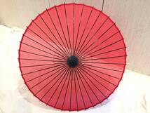 ■10954■傘 踊り 舞踊傘 舞踊 日本舞踊 舞台 和装小物 長さ約79cm 和傘 赤_画像1